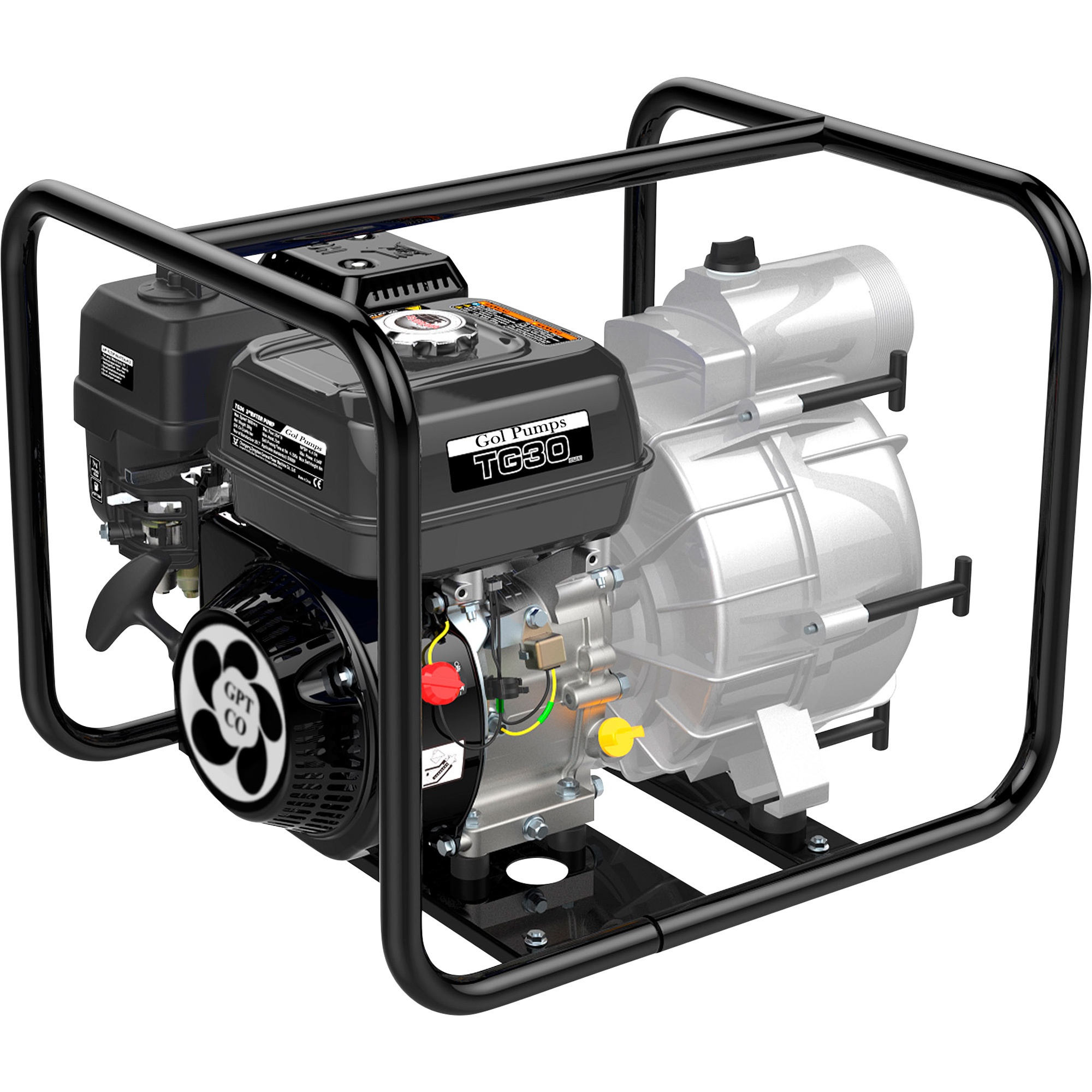 Gol Full Trash Pump, 2in. Ports, 9,245 GPH, 196cc Engine, Model# TG20